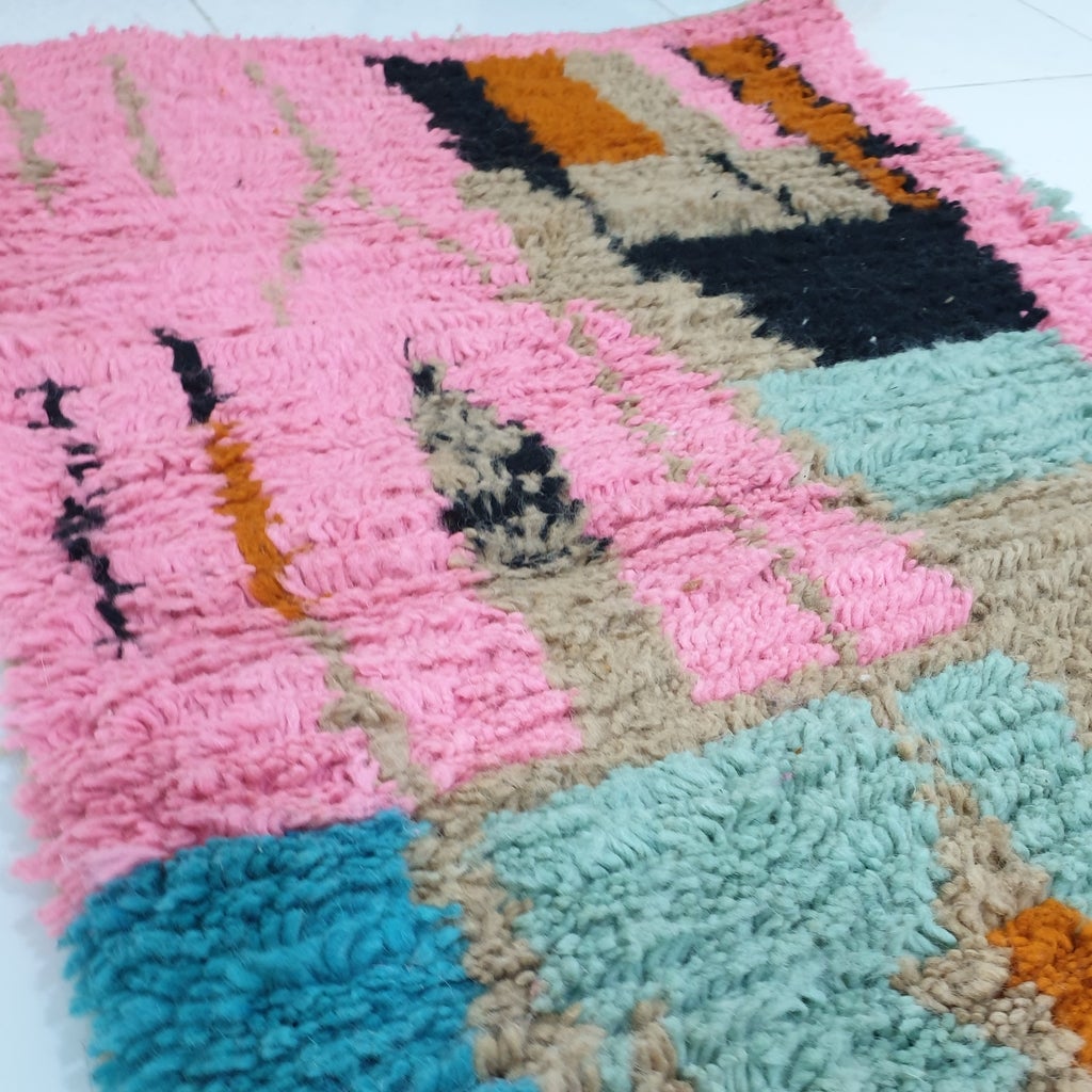 SINALI Runner | 9'5x2'4 Ft | 2,89x0,73 m | Moroccan Colorful Rug | 100% wool handmade - OunizZ