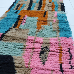 SINALI Runner | 9'5x2'4 Ft | 2,89x0,73 m | Moroccan Colorful Rug | 100% wool handmade - OunizZ