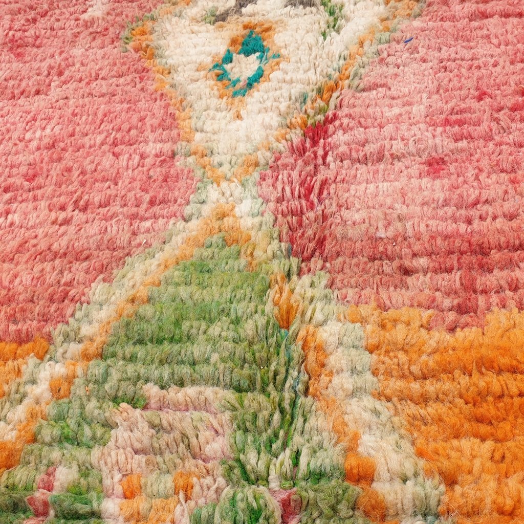 SINYAN | 8'6x5 Ft | 2,60x1,50 m | Moroccan Colorful Rug | 100% wool handmade - OunizZ