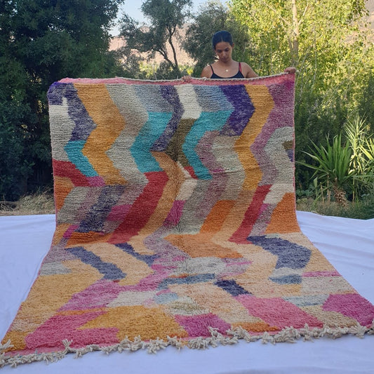 SIRYA | 9'4x6'7 Ft | 286x203 cm | Moroccan Colorful Rug | 100% wool handmade - OunizZ