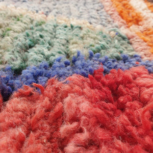 Soft Boujaad Rug Moroccan Colorful Living room carpet | 9'7x6'2 Ft | 297x190 cm | JAHINA | 100% wool handmade - OunizZ