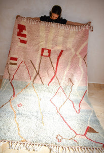 SONIA Customized model | Boujaad Rug | 100% wool handmade in Morocco - OunizZ