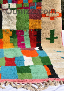SOPHINIA | 8'2x5'35 Ft | 250x163 cm | Moroccan Colorful Rug | 100% wool handmade - OunizZ