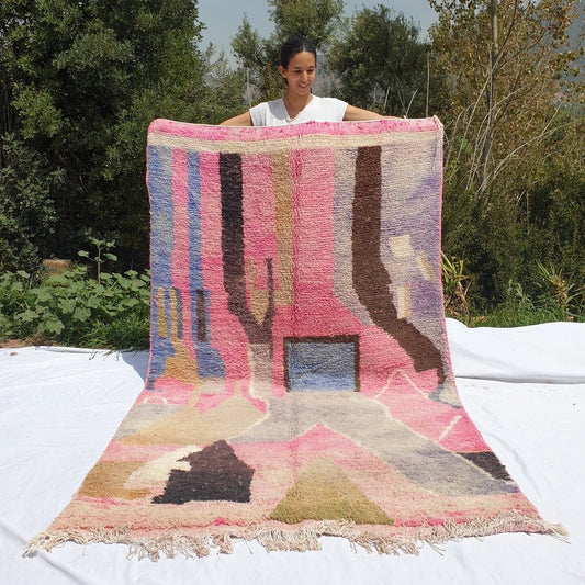 SRIMA | 8x5 Ft | 2,50x1,50 m | Moroccan Colorful Rug | 100% wool handmade - OunizZ