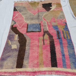 SRIMA | 8x5 Ft | 2,50x1,50 m | Moroccan Colorful Rug | 100% wool handmade - OunizZ