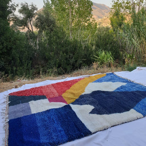 STINA | 9'9x7'4 Ft | 3x2m | Moroccan Beni Ourain Rug | 100% wool handmade - OunizZ