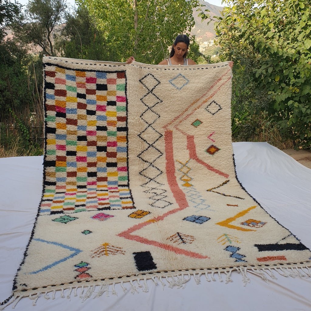 Tachalha | Moroccan Rug Beni Ourain | 10'17x7'22 Ft | 306x220 cm | 100% wool handmade - OunizZ