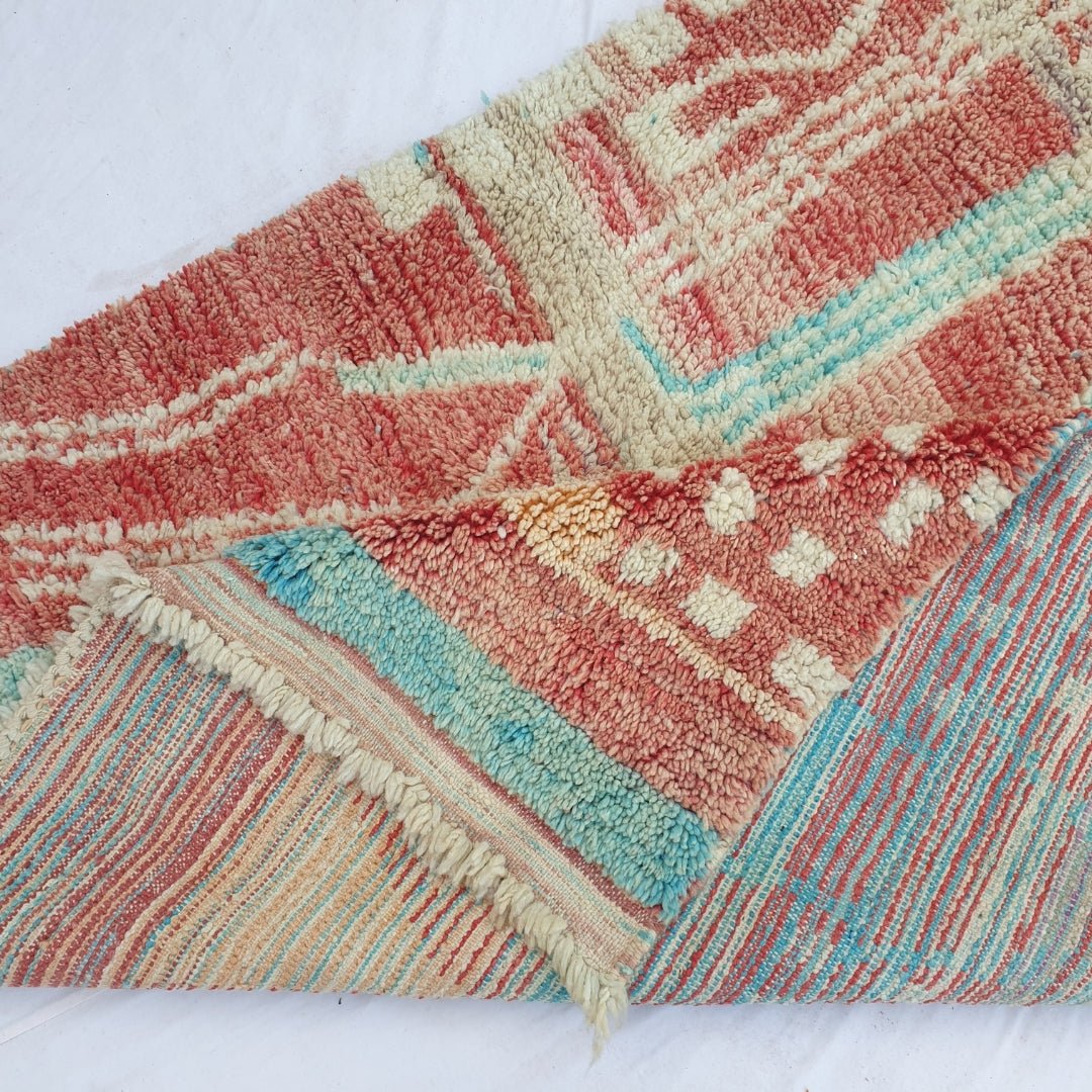 Tadla - MOROCCAN RUG BOUJAD | Moroccan Berber Rug | Colorful Rug Moroccan Carpet | Authentic Handmade Berber Bedroom Rugs | 11'29x5'74 Ft | 344x175 cm - OunizZ