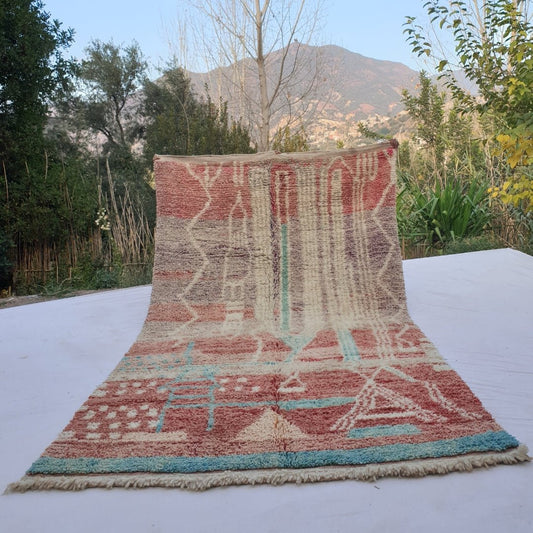 Tadla - MOROCCAN RUG BOUJAD | Moroccan Berber Rug | Colorful Rug Moroccan Carpet | Authentic Handmade Berber Bedroom Rugs | 11'29x5'74 Ft | 344x175 cm - OunizZ