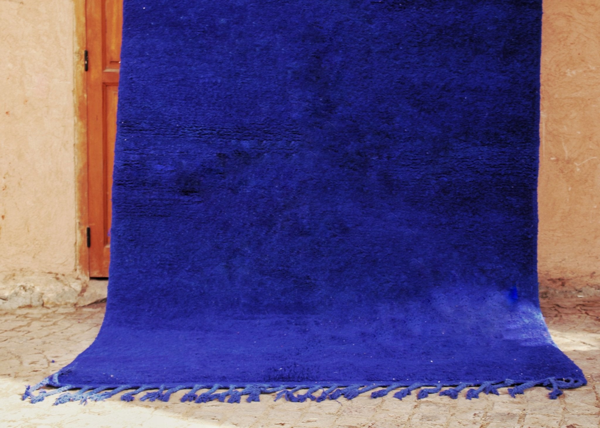 TAFENDA | Boujaad Blue Rug | 100% wool handmade in Morocco - OunizZ
