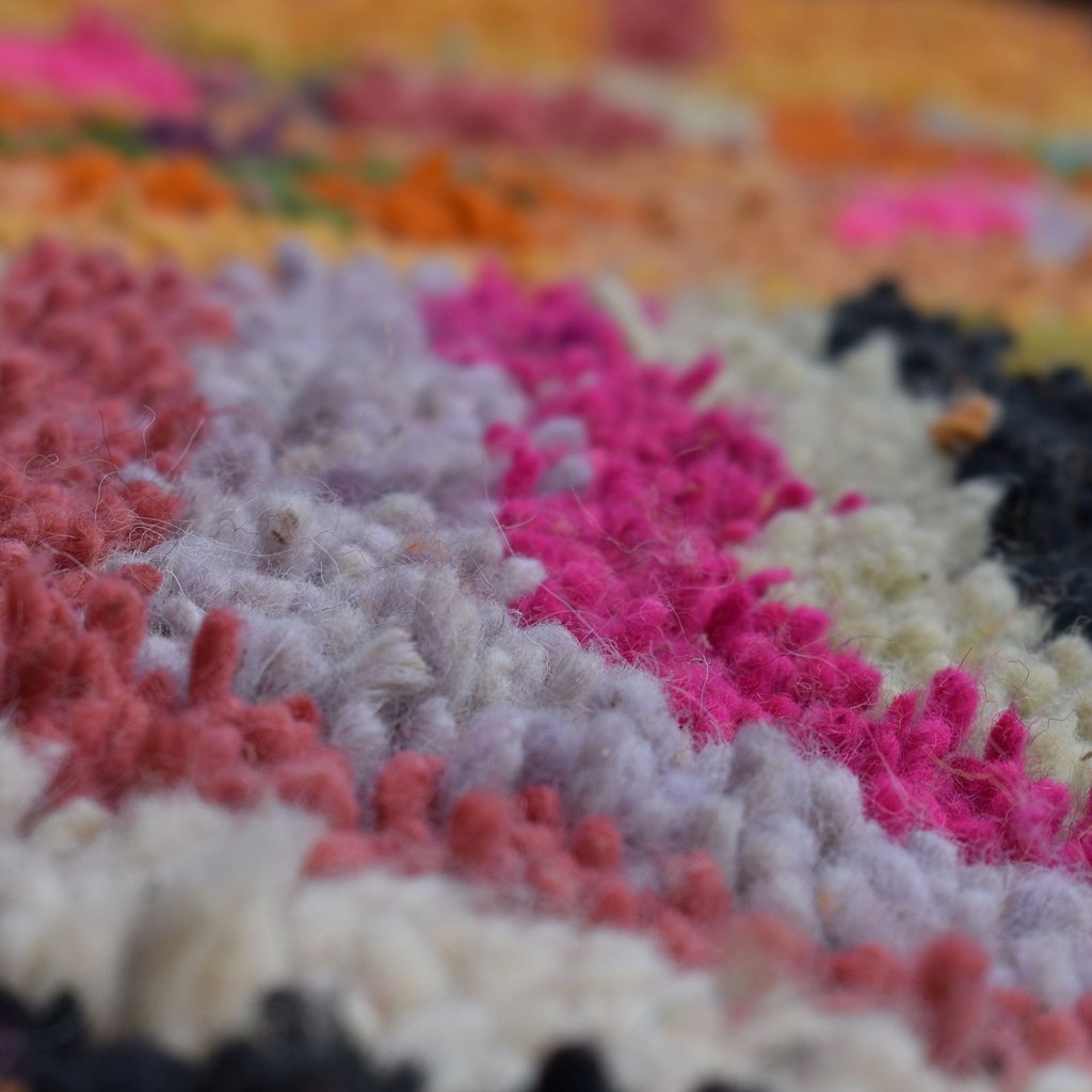 TAFROUD | 8x5 Ft | 247x153 cm | Moroccan Colorful Rug | 100% wool handmade - OunizZ