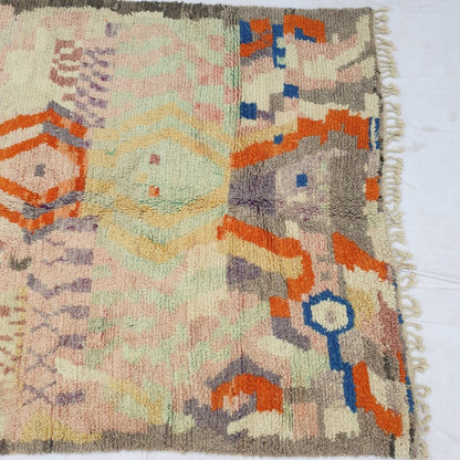 Tafsut - MOROCCAN RUG BOUJAD | Moroccan Berber Rug | Colorful Rug Moroccan Carpet | Authentic Handmade Berber Bedroom Rugs | 9'84x6'36 Ft | 300x194 cm - OunizZ