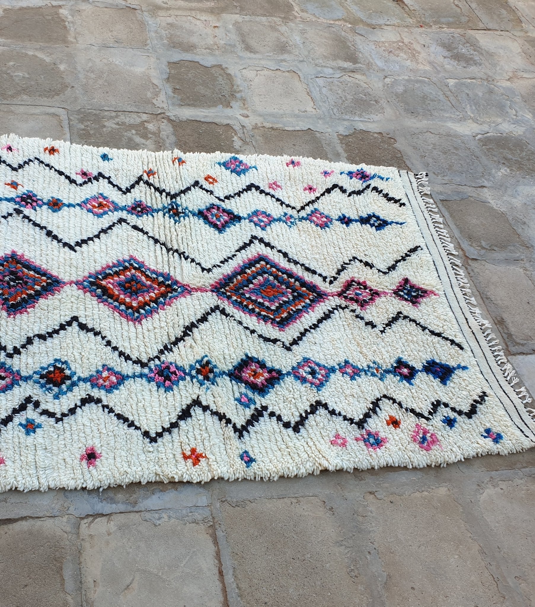 TAFZA | Azilal Rug | 100% wool handmade in Morocco - OunizZ