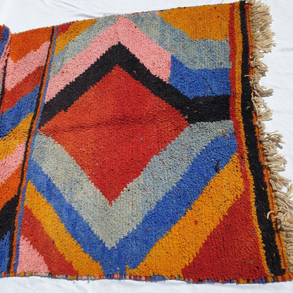 TAGHLISS | 8'5x5 Ft | 2,5x1,5 m | Moroccan Colorful Rug | 100% wool handmade - OunizZ