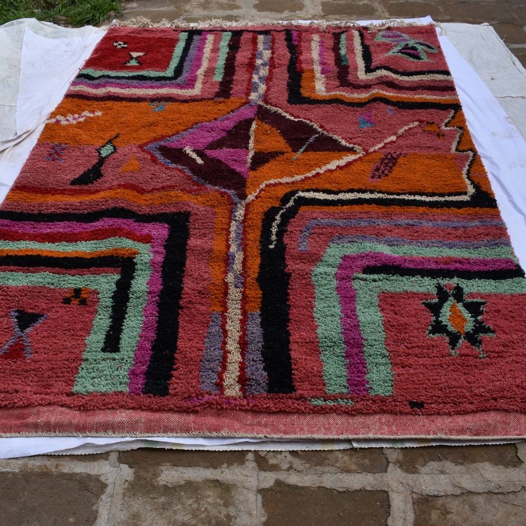 TAGLIA | 9x6'5 Ft | 3x2 m | Moroccan Colorful Rug | 100% wool handmade - OunizZ