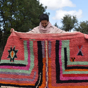 TAGLIA | 9x6'5 Ft | 3x2 m | Moroccan Colorful Rug | 100% wool handmade - OunizZ