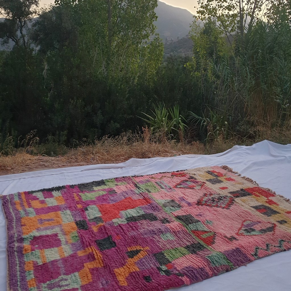 TAKA | 8x5'5 Ft | 2,5x1,7 m | Moroccan Colorful Rug | 100% wool handmade - OunizZ