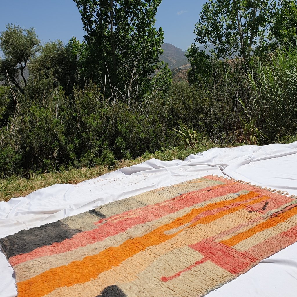 TAKLI | 6'3x4'7 Ft | 190x140 cm | Moroccan Colorful Rug | 100% wool handmade - OunizZ