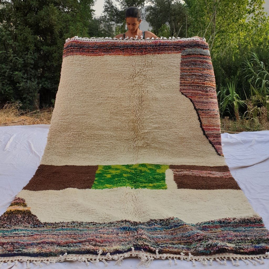 TAKSMA | 9'3x6'6 Ft | 2,85x2,00 m | Moroccan Beni Ourain Rug | 100% wool handmade - OunizZ