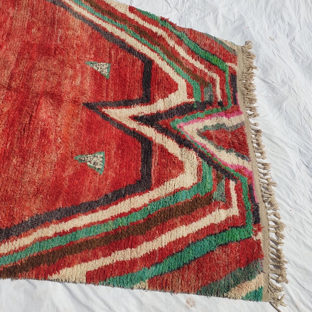 TALFA | 10'2x6'5 Ft | 3x2 m | Moroccan Colorful Rug | 100% wool handmade - OunizZ