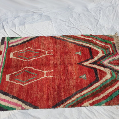 TALFA | 10'2x6'5 Ft | 3x2 m | Moroccan Colorful Rug | 100% wool handmade - OunizZ