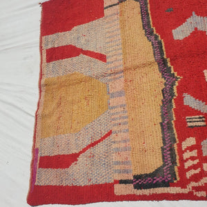 Taliha - Moroccan Boujad Berber Rug | Colorful Authentic Handmade Bedroom Rug | 8'5x5'7 Ft | 2,58x1,74 m - OunizZ