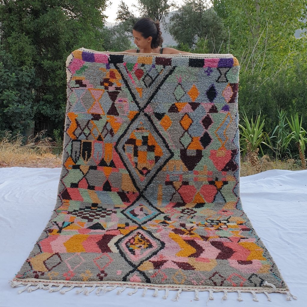 TALTA | 8'5x5'5 Ft | 2,6x1,7 m | Moroccan Colorful Rug | 100% wool handmade - OunizZ