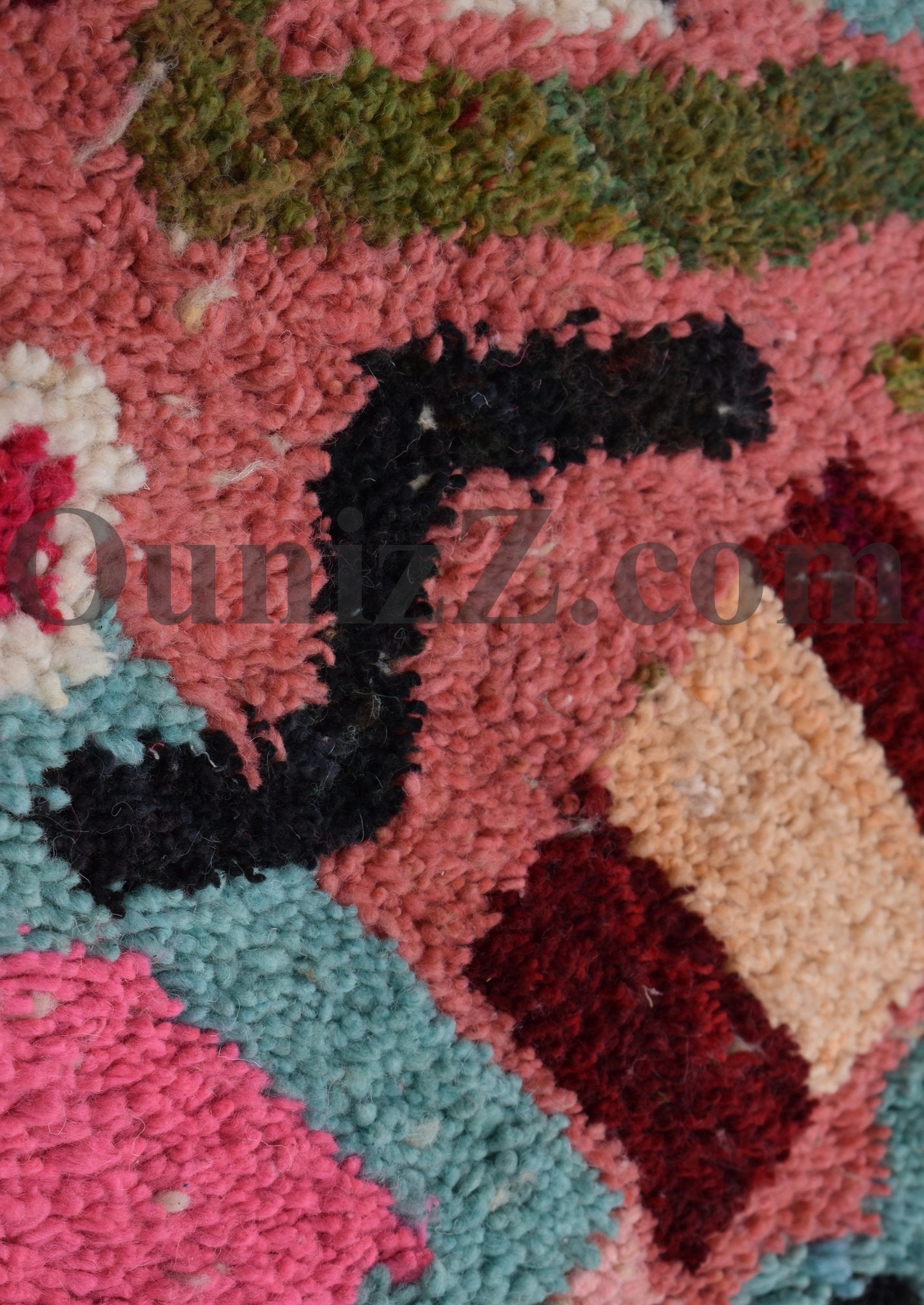 TAMACHO | Boujaad Rug | 100% wool handmade in Morocco - OunizZ