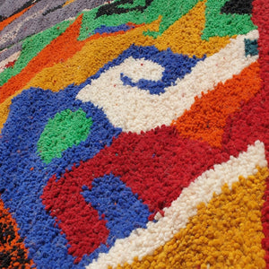 TAMARA | 9'5x6'5 Ft | 3x2 m | Moroccan Colorful Rug | 100% wool handmade - OunizZ