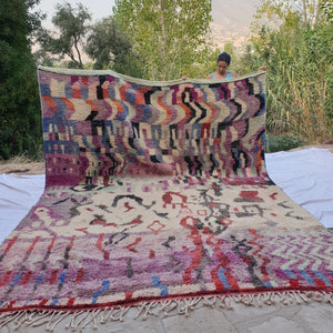 TAMYR | Boujaad Rug 13'1x9'7 Ft | 4x3 M | 100% wool handmade in Morocco - OunizZ