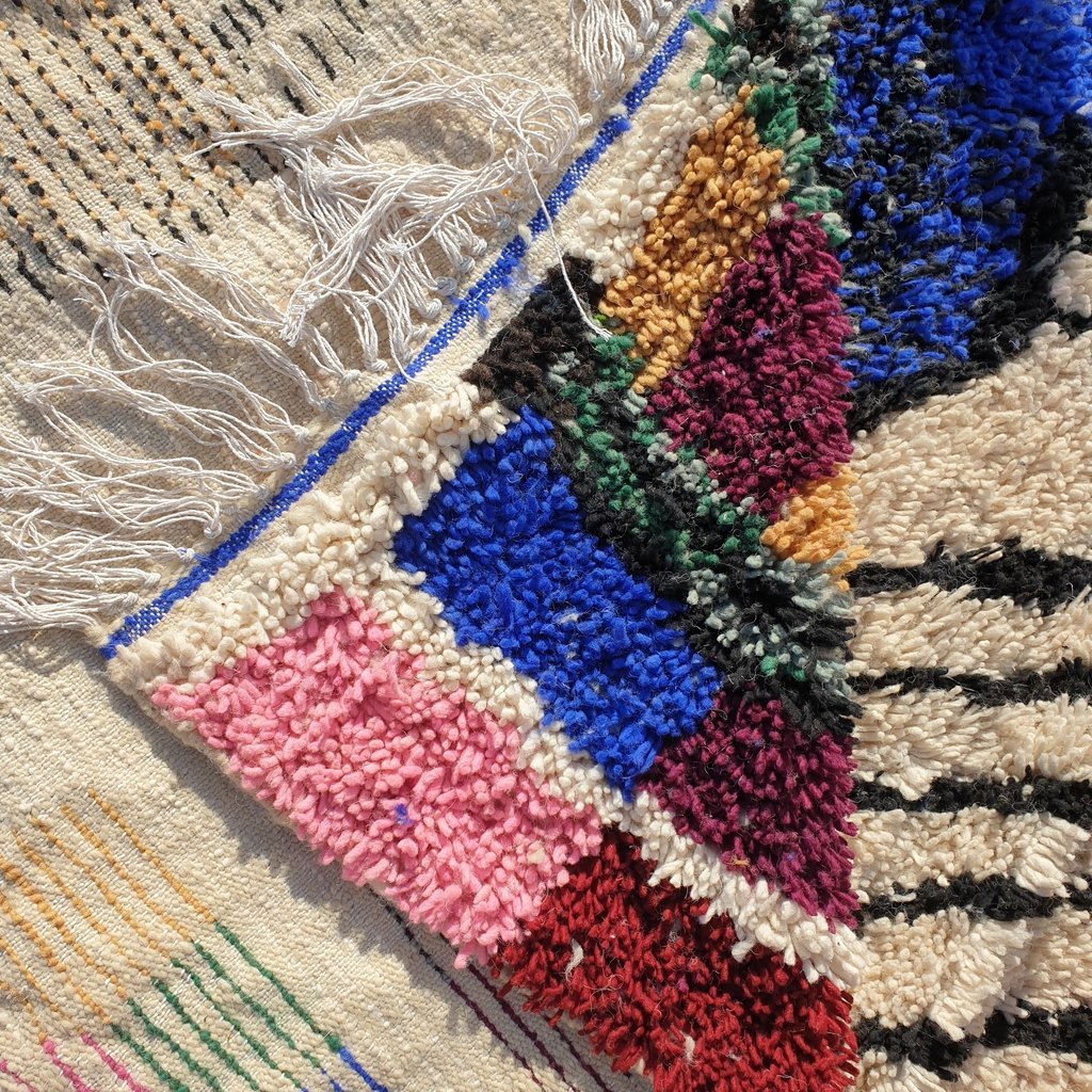 TAXRBITA | 9x6 Ft | 3x2 m | Moroccan Colorful Rug | 100% wool handmade - OunizZ