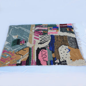 TAXRBITA | 9x6 Ft | 3x2 m | Moroccan Colorful Rug | 100% wool handmade - OunizZ