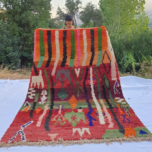 TAYM | 9'5x6'3 Ft | 3x2 m | Moroccan Colorful Rug | 100% wool handmade - OunizZ