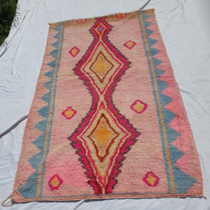 TAZZEQA | 8x5 Ft | 2,5x1,5 m | Moroccan Colorful Rug | 100% wool handmade - OunizZ