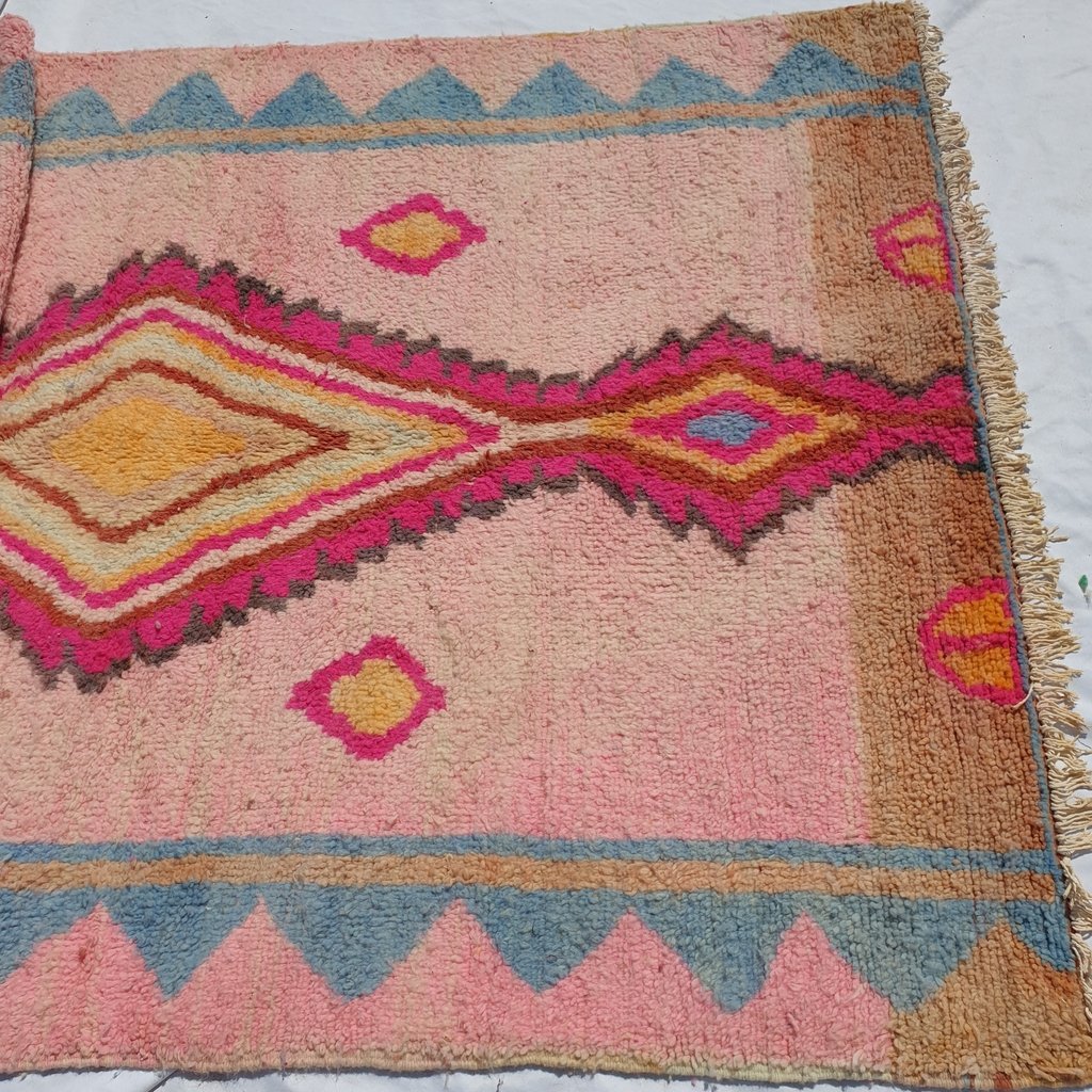 TAZZEQA | 8x5 Ft | 2,5x1,5 m | Moroccan Colorful Rug | 100% wool handmade - OunizZ