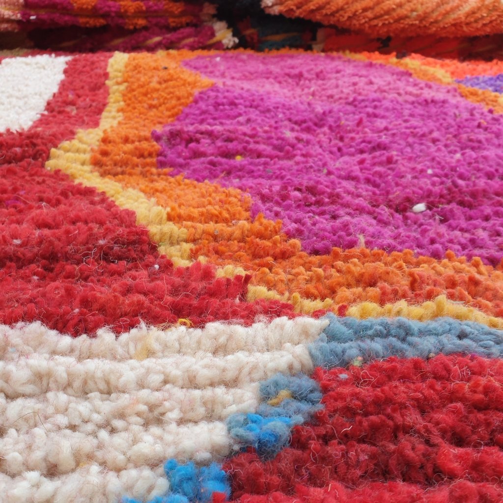 TEKEK | 10'2x6'9 Ft | 3,11x2,10 m | Moroccan Colorful Rug | 100% wool handmade - OunizZ