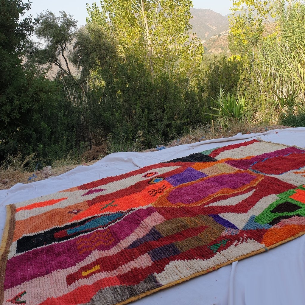 TEKEK | 10'2x6'9 Ft | 3,11x2,10 m | Moroccan Colorful Rug | 100% wool handmade - OunizZ