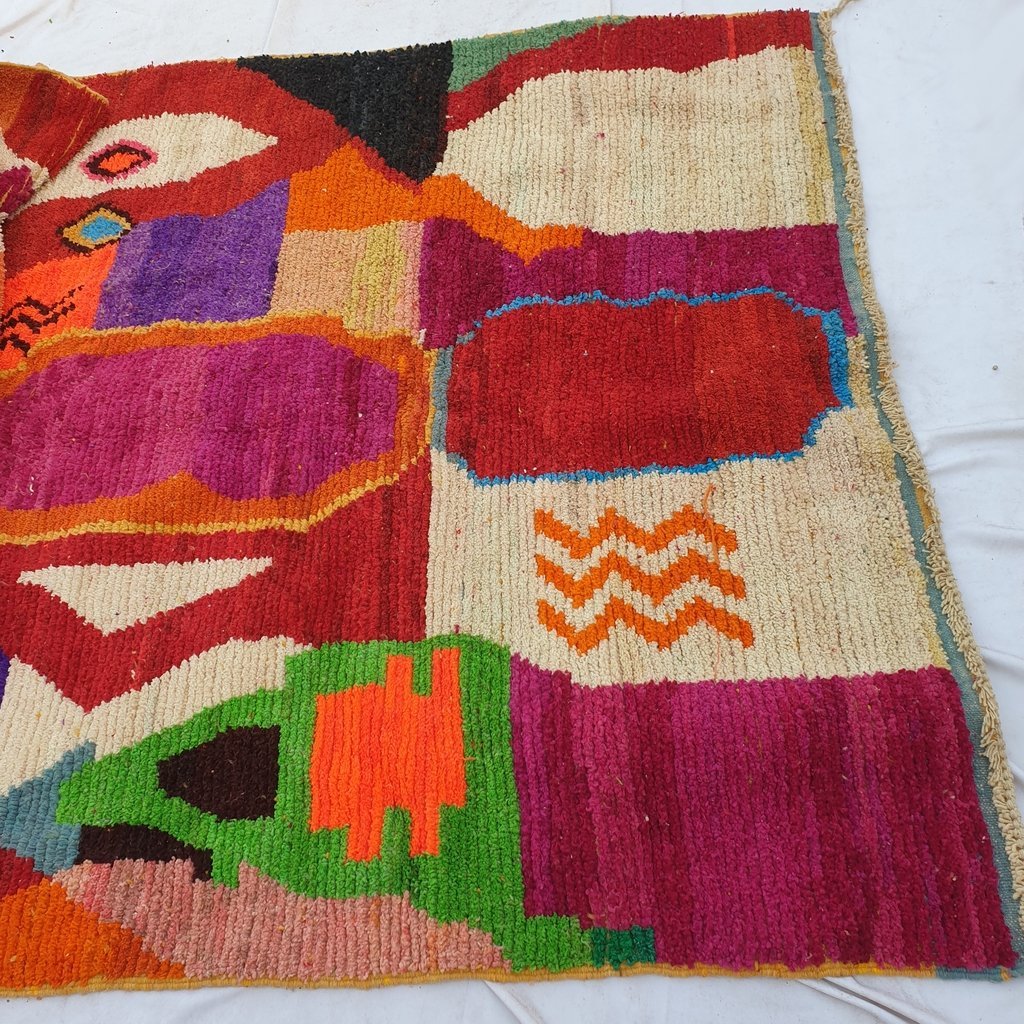 TEKEK | 10'2x6'9 Ft | 3,11x2,10 m | Moroccan Colorful Rug | 100% wool handmade - OunizZ