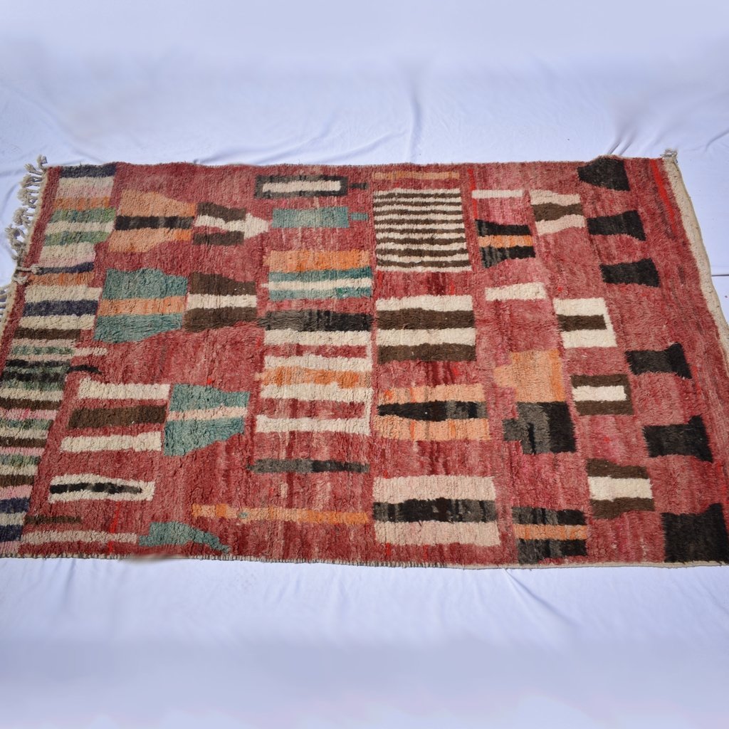 TERTULIAN | 9x6 Ft | 3x2 m | Moroccan Colorful Rug | 100% wool handmade - OunizZ