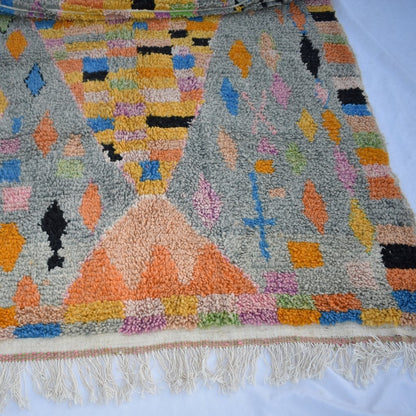 TIFERD | 8x5 Ft | 2,5x1,5 m | Moroccan Colorful Rug | 100% wool handmade - OunizZ