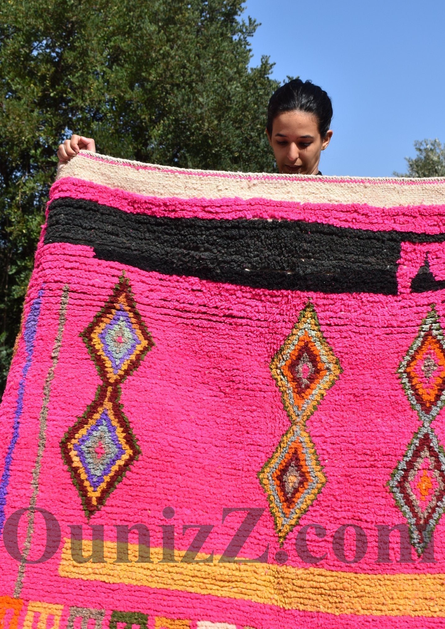 TIGUEMI | Boujaad Rug | 100% wool handmade in Morocco - OunizZ