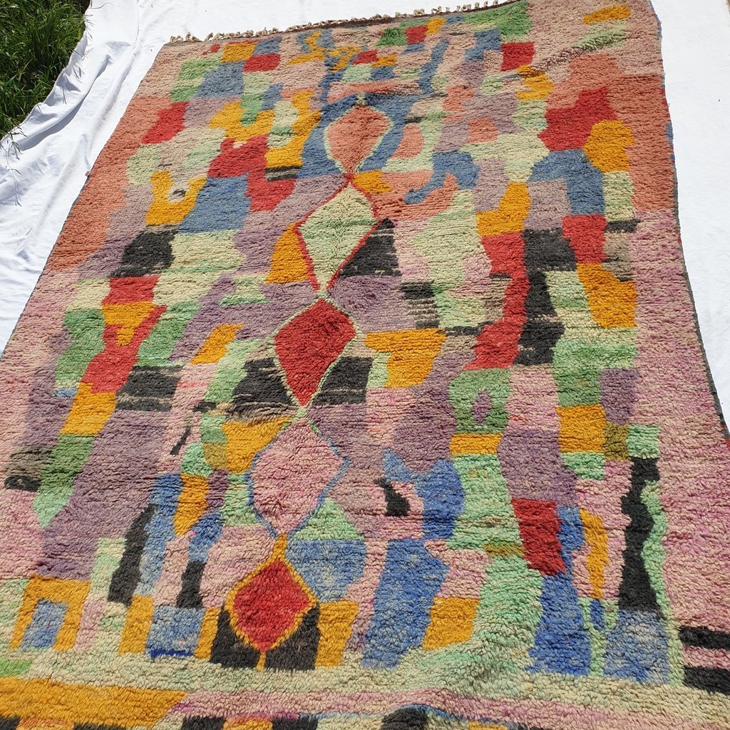 TIKKUK | 10x7 Ft | 3x2 m | Moroccan Colorful Rug | 100% wool handmade - OunizZ