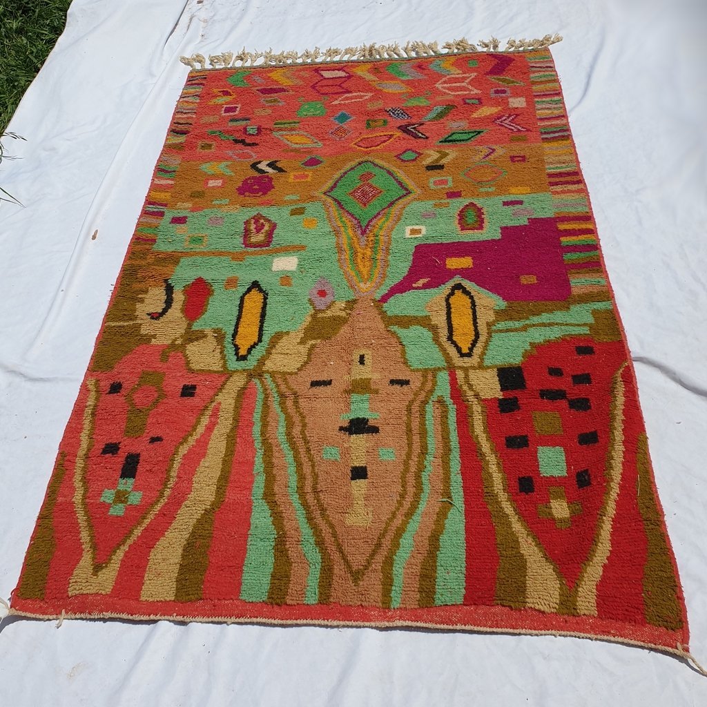 TINI | 8'8x5 Ft | 2,5x1,5 m | Moroccan Colorful Rug | 100% wool handmade - OunizZ