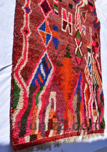 TIWALINE | 9'02x5'12 Ft | 275x156 cm | Moroccan Red Rug | 100% wool handmade - OunizZ