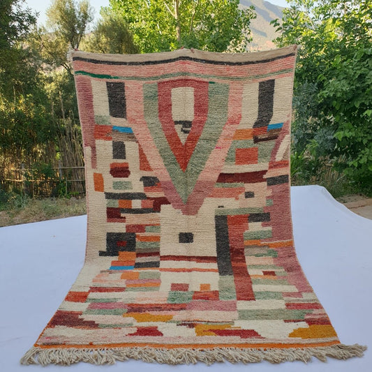 Tjrida - MOROCCAN BOUJAAD RUG | Berber Colorful Area Rug for living room Handmade Authentic Wool | 10'7x6'4 Ft | 324x196 cm - OunizZ