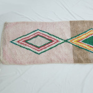 TLADA Runner | 12x2'7 Ft | 3,65x0,83 m | Moroccan Colorful Rug | 100% wool handmade - OunizZ