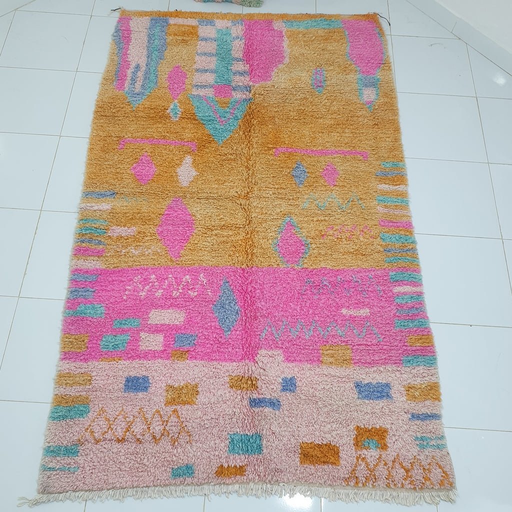 TOHFA | 7'8x4'8 Ft | 2,38x1,47 m | Moroccan Colorful Rug | 100% wool handmade - OunizZ