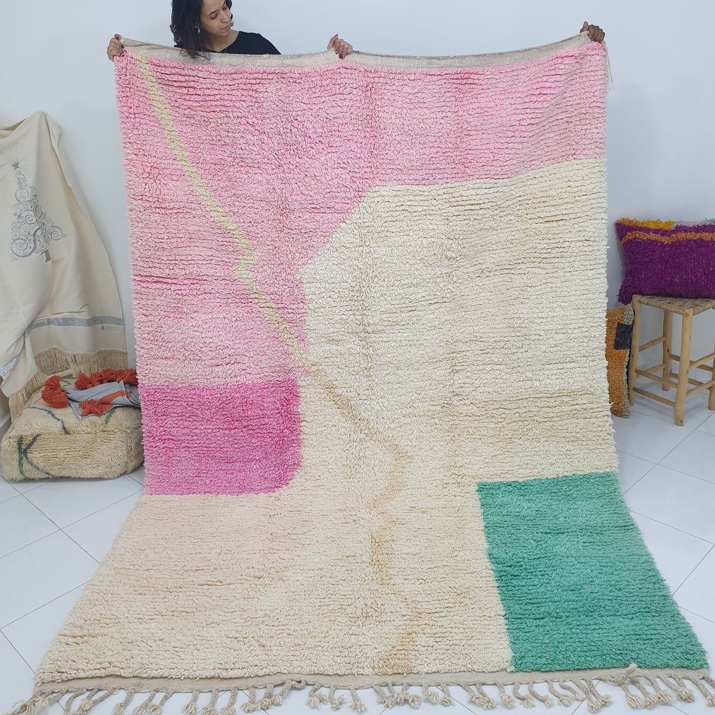 TOUIBA | 9'5x6'8 Ft | 2,9x2 m | Moroccan Colorful Rug | 100% wool handmade - OunizZ