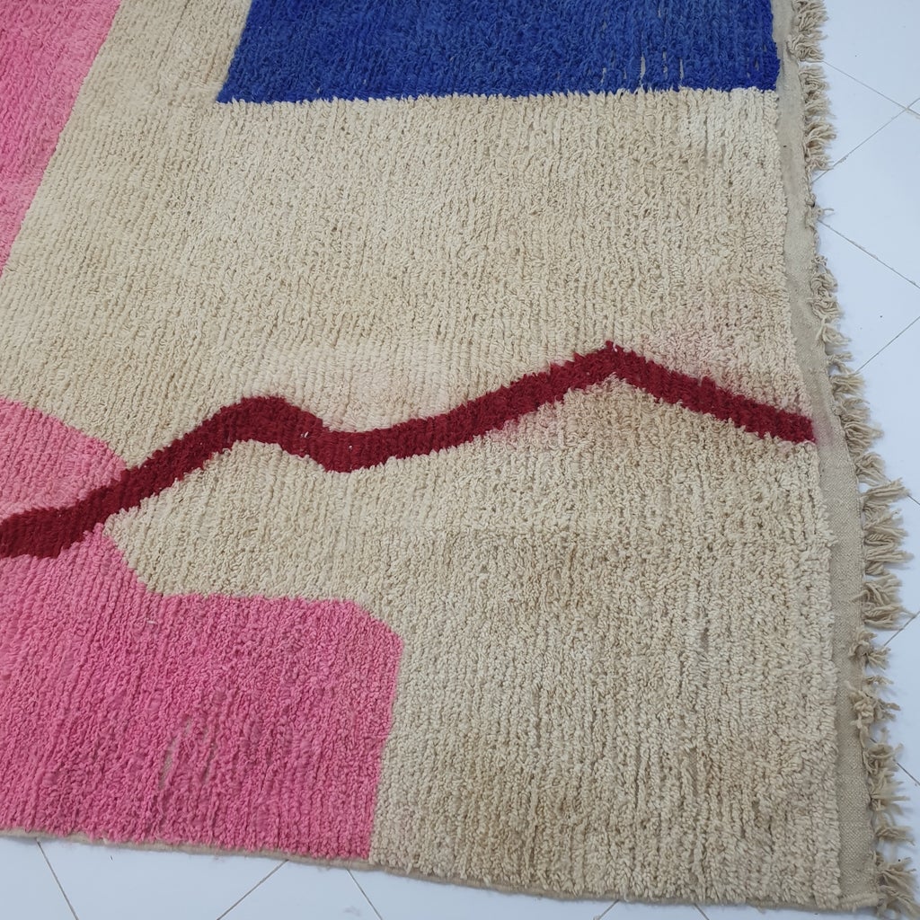 TOUIBA | 9'5x8'3 Ft | 2,90x2,50 m | Moroccan Colorful Rug | 100% wool handmade - OunizZ