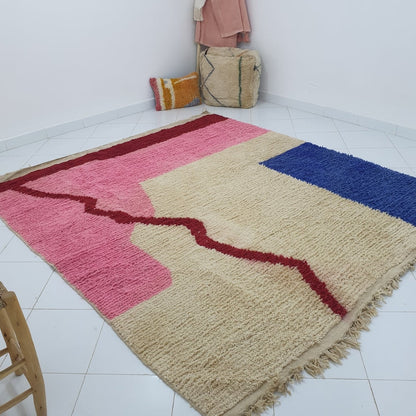 TOUIBA | 9'5x8'3 Ft | 2,90x2,50 m | Moroccan Colorful Rug | 100% wool handmade - OunizZ